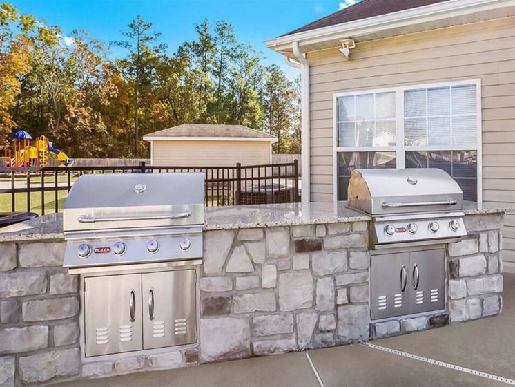Grilling station at The Park apartments